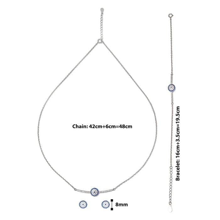 Silver Christie Evil Eye Set view 4
