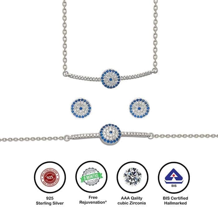Silver Christie Evil Eye Set view 6