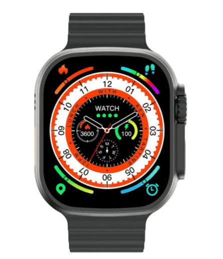 T800 Ultra Smart Watch 1.99" Series 8 HD Display - Campatible for Apple & Androd 42 mm Silicone Watch Strap (Orange,Black) view 5