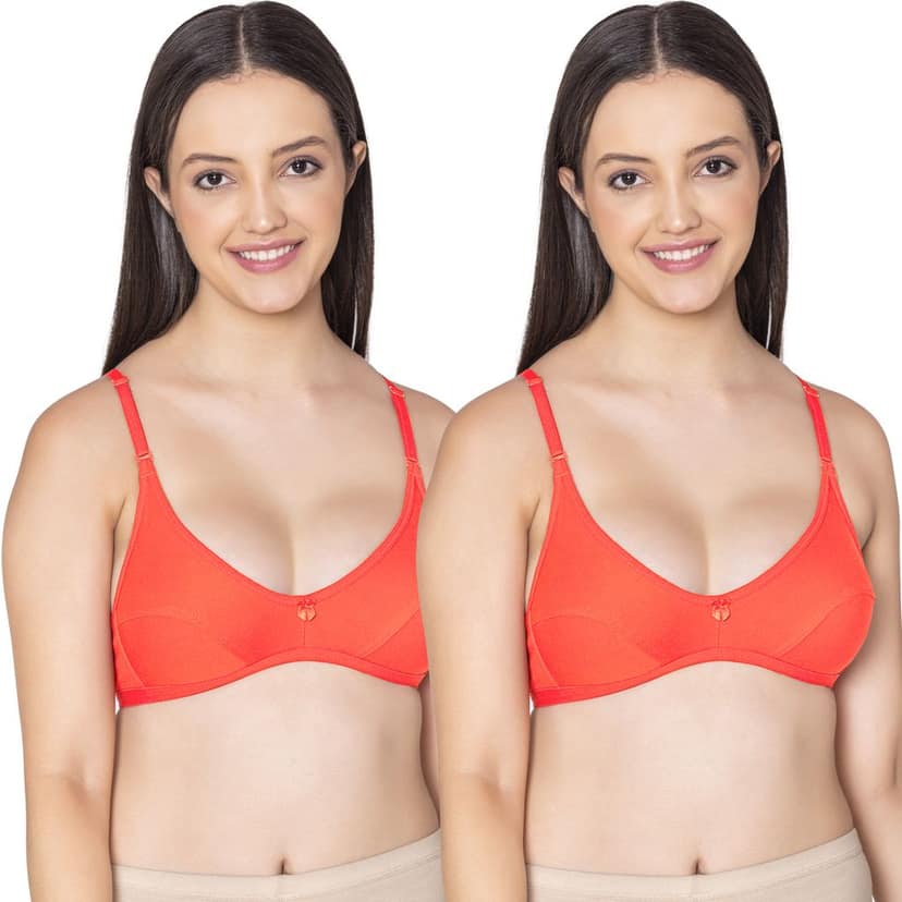 Bodycare polycotton wirefree convertible straps comfortable non padded bra-1531BB