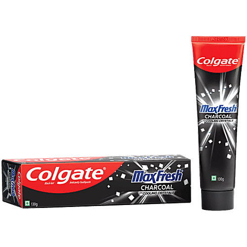 Colgate MaxFresh Charcoal Toothpaste With Cooling Crystals Fights Cavities - 130 g