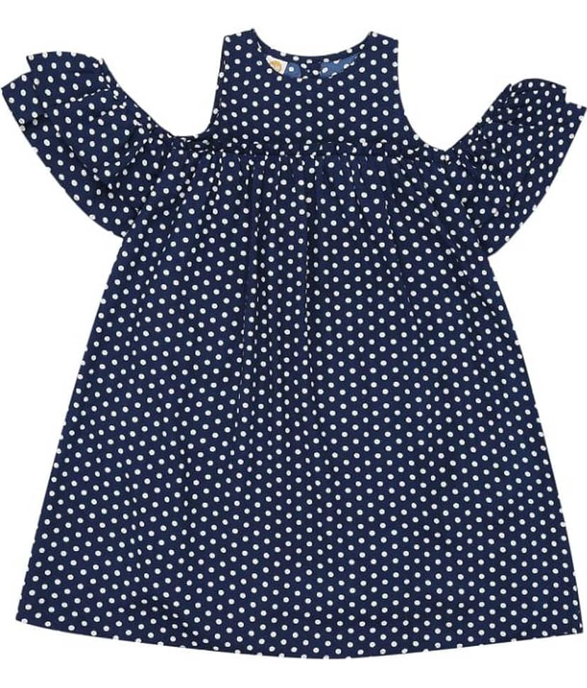 K&U Crepe A-line For Girls ( , Blue ) view 2