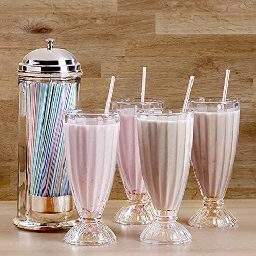 Falooda Glass 350 ML Milkshake Mug Bar Drinking Highball Glasses Ice Cream, Juice, Water, Wine, Beer, Desserts and Cocktails