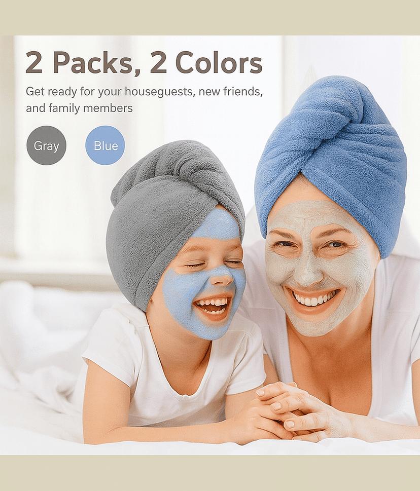 FEZORA Multicolor Hair Wrap ( Pack of 2 ) view 2