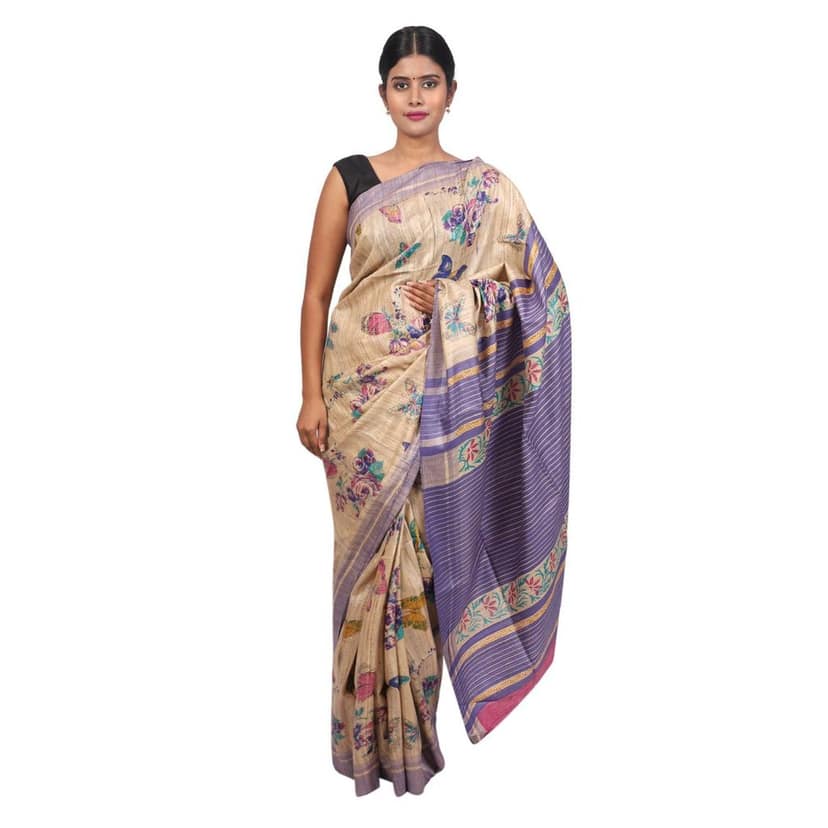 HANDLOOM KOSA SAREE WITH BLOUSE (SKU - 1ST503100222 SAREE- 232)