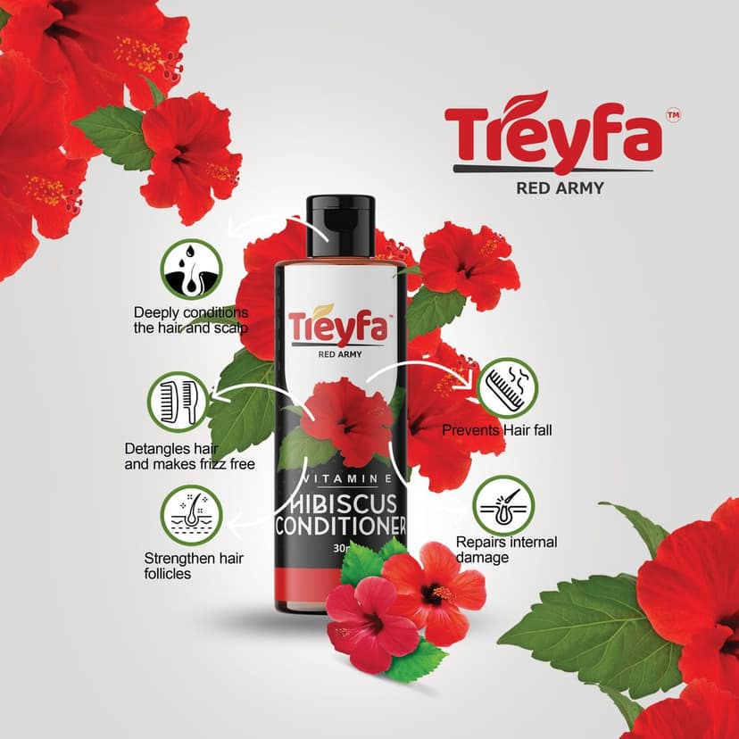 Treyfa Hibiscus conditioner for hair growth & hair fall control (30ml) view 5