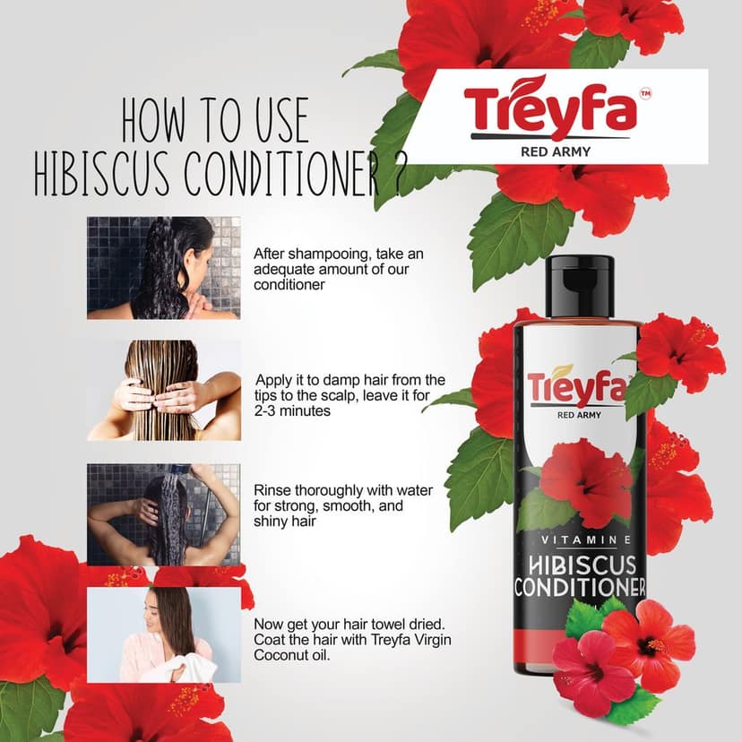 Treyfa Hibiscus conditioner for hair growth & hair fall control (30ml) view 6