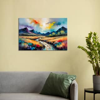 CREATIVE POSTCARDS PAINTING 24in X 16in WITH BLACK FRAME