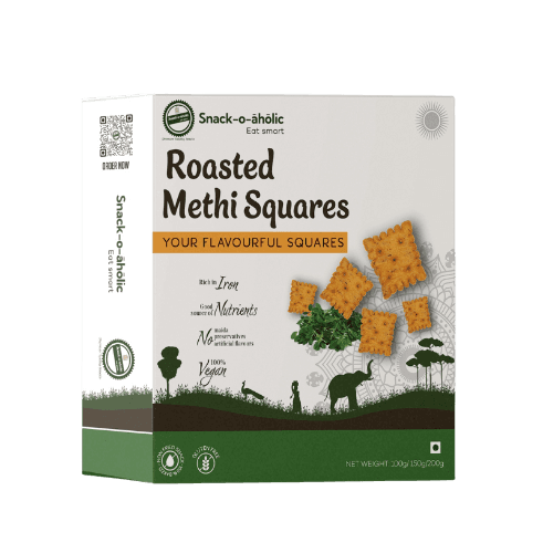 Snack O aholic Roasted Methi Squares - 100g