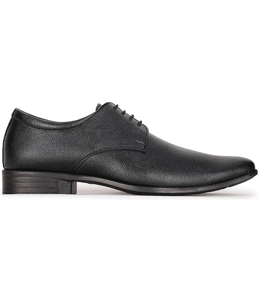 Bata Black Men's Derby Formal Shoes view 2