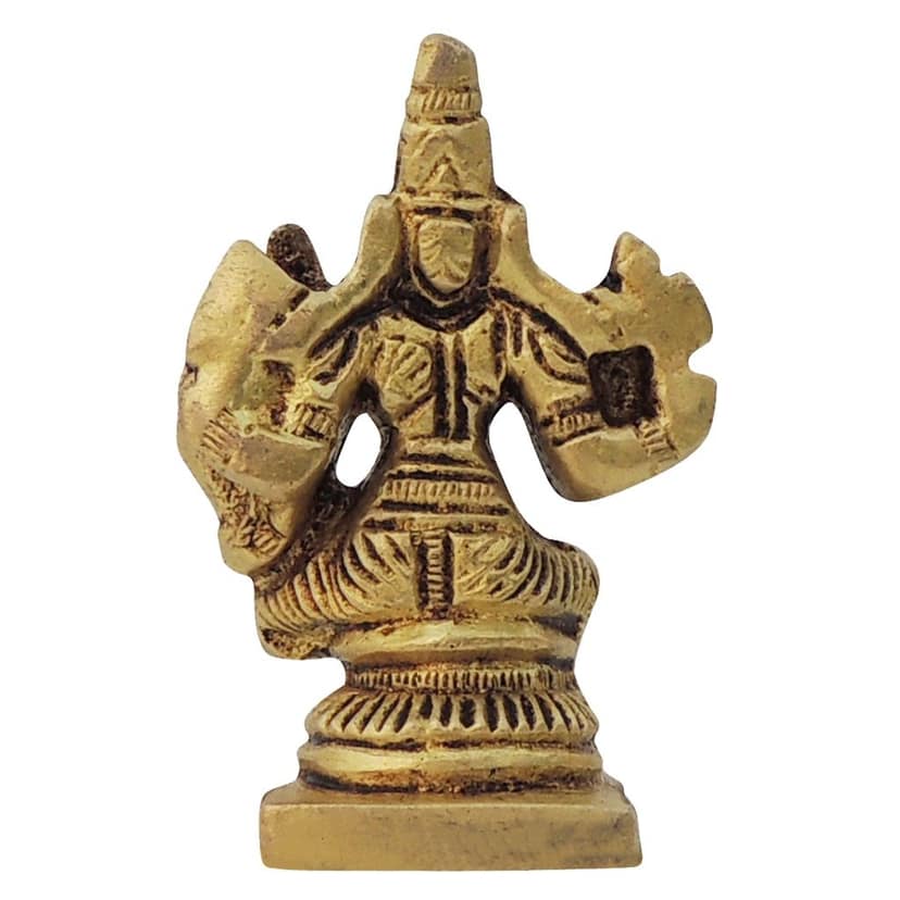 Brass Narsingh Bhagwan Idol � Handmade Narasimha Dev Brass God Statue, Height : 2.2 Inch (BSMAS1286 B) view 3