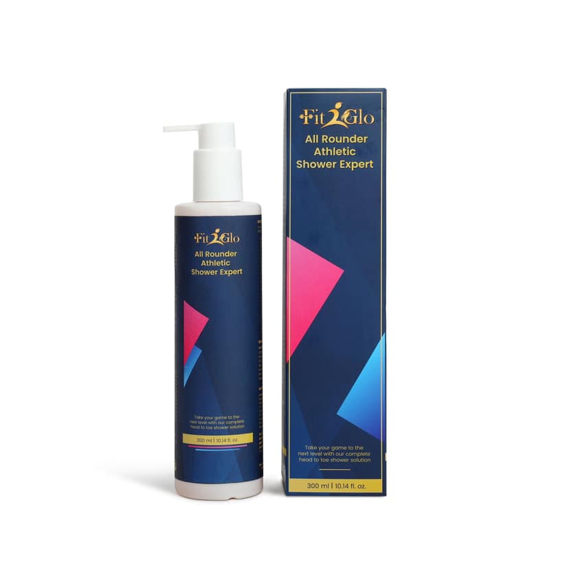 Fit2Glo Athletic 3 In 1 Hair, Face & Body Wash For Women & Men, Refreshing Head To Toe Shower Gel With Neem, Turmeric, Aloe-Vera, Removes Toxins & Bacteria, Paraben Free | Unisex Body Wash | 300 ML view 2