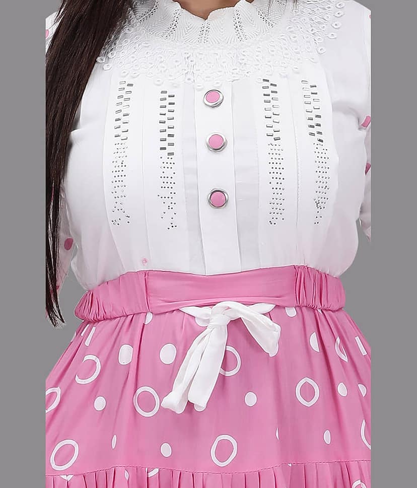 NEWSIFA Women Rayon Embellished ( Pink ) view 2