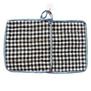 Quilted Cotton Kitchen Pot Holders (Set of 2)