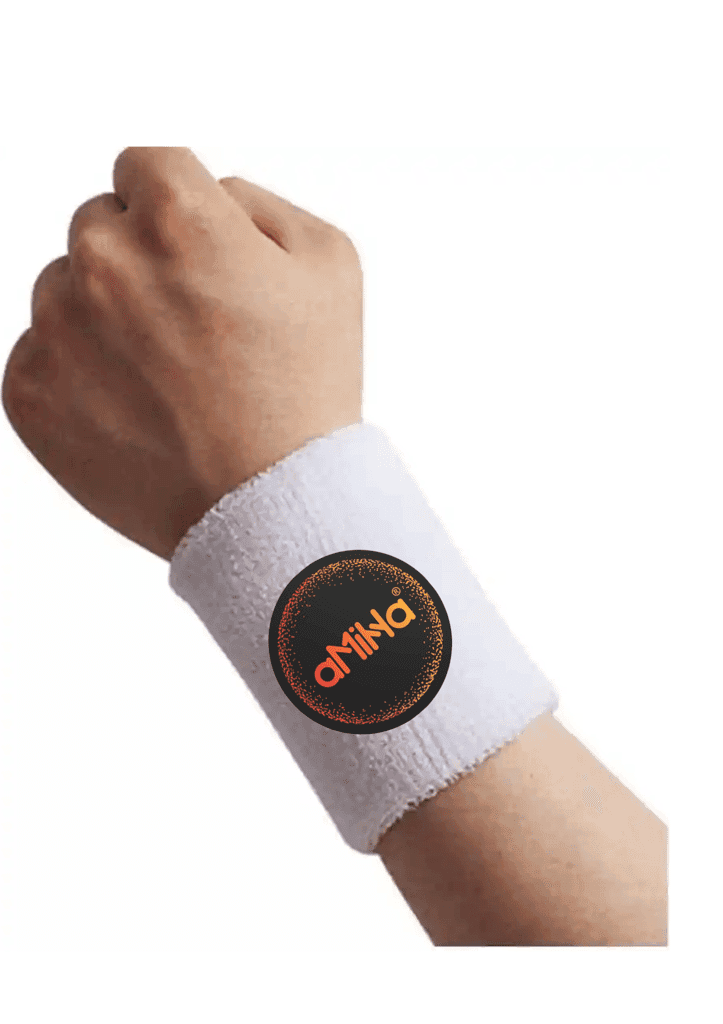 4 Pieces White Cotton Wristbands - aMiHa view 2