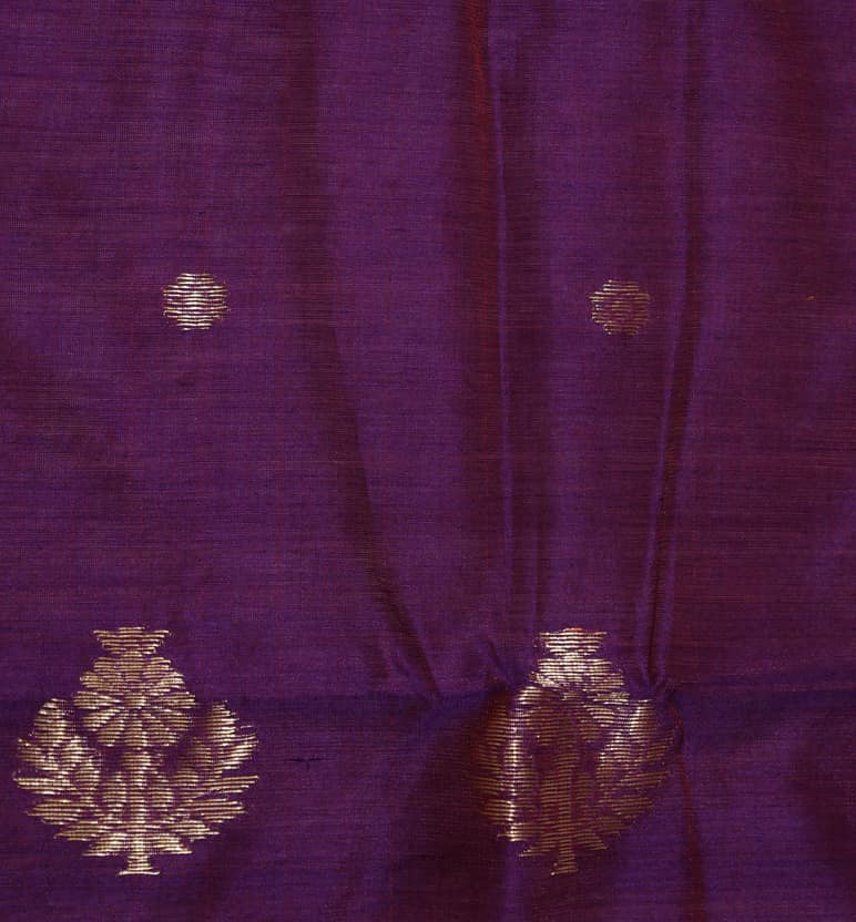 Handloom Chanderi Silk By Cotton Saree view 5