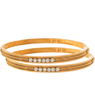 JFL - Jewellery For Less Gold Bangle Set ( Pack of 2 )