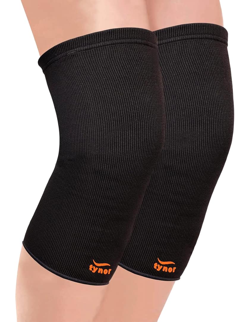 TYNOR Knee Cap Air, Pack of 2 Knee Support (Colour - ORANGE, Size - M) by Total Sporting And Fitness Solutions Pvt Ltd