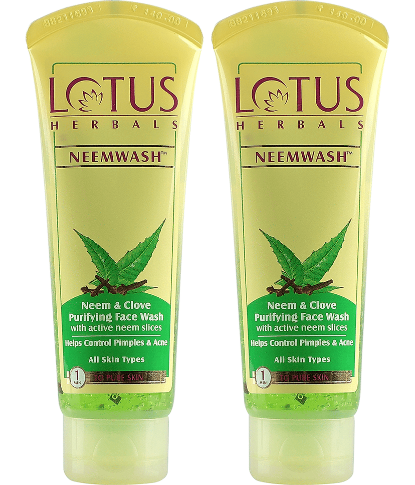 Lotus Herbals Neemwash Neem & Clove Purifying Face Wash 120g ( Pack Of 2 ) view 2
