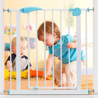 Safe-O-Kid Baby Safety Gate (75-105 cm) 1+2 Years Warranty, 1-Year Manufacturer + 2-Year Comprehensive, Adjustable Durable Metal Child Gate for Kids & Dogs, Auto-Close, Secret Lock, No Drill, Blue Safe-O-Kid Baby Safety Gate (75-105 cm) 1+2 Years Warrant