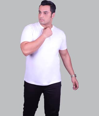 Xmex Pack of 1 Cotton Blend Regular Fit Men's T-Shirt ( White )