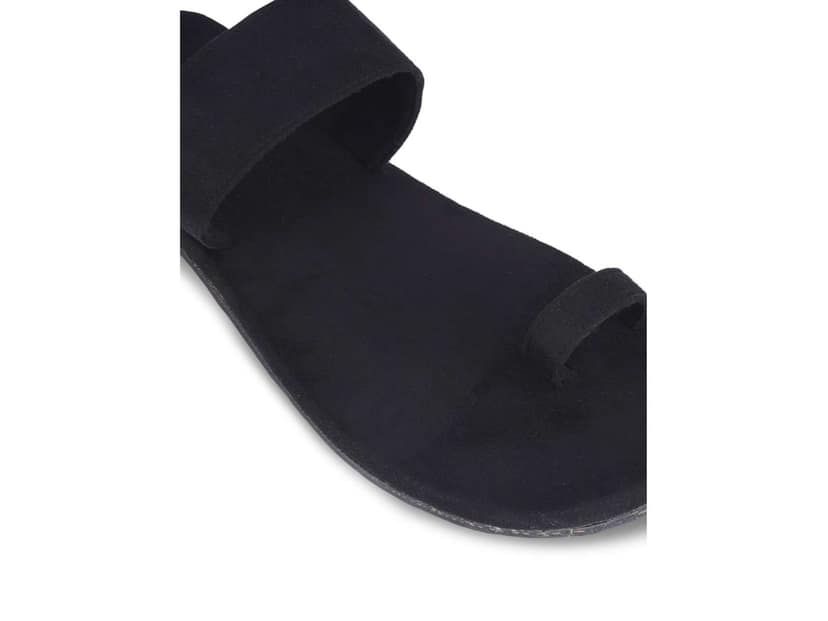 Paaduks Zoo Black Flat Sandals For Men - UK 8 view 2