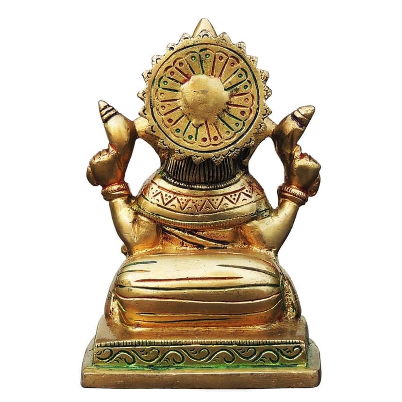 Brass Showpiece Ganesh Ji God Idol Statue (BSMAS1746 G) view 3