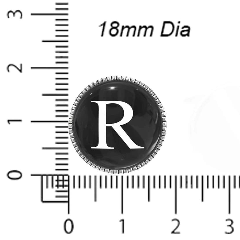 The Smart Buttons - Shirt Button Cover Cufflinks for Men - Personalized Initials - R view 6