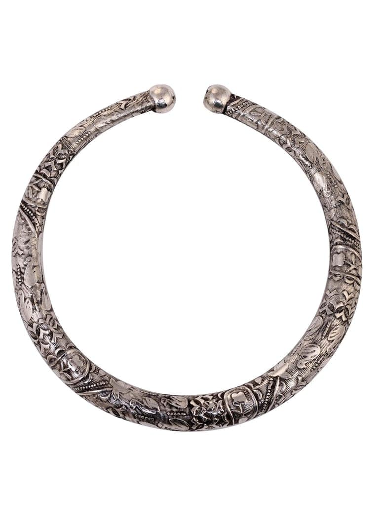 Set Of 2 Oxidised Silver Plated Payal Anklet view 3