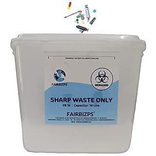 FAIRBIZPS Bio-Medical Sharps Container with Puncture Proof for Needles, Implants-Capacity 10 Lt view 2