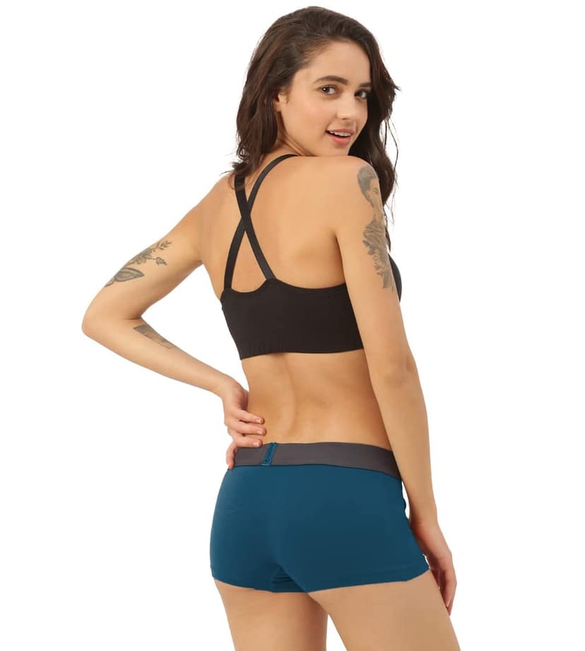 Freecultr Women's Underwear Antibacterial Micromodal Airsoft | Boy Short - Non-Itch, No Chafing, Sweat-Proof Comfort Pack of 1-Midnight Blue view 4
