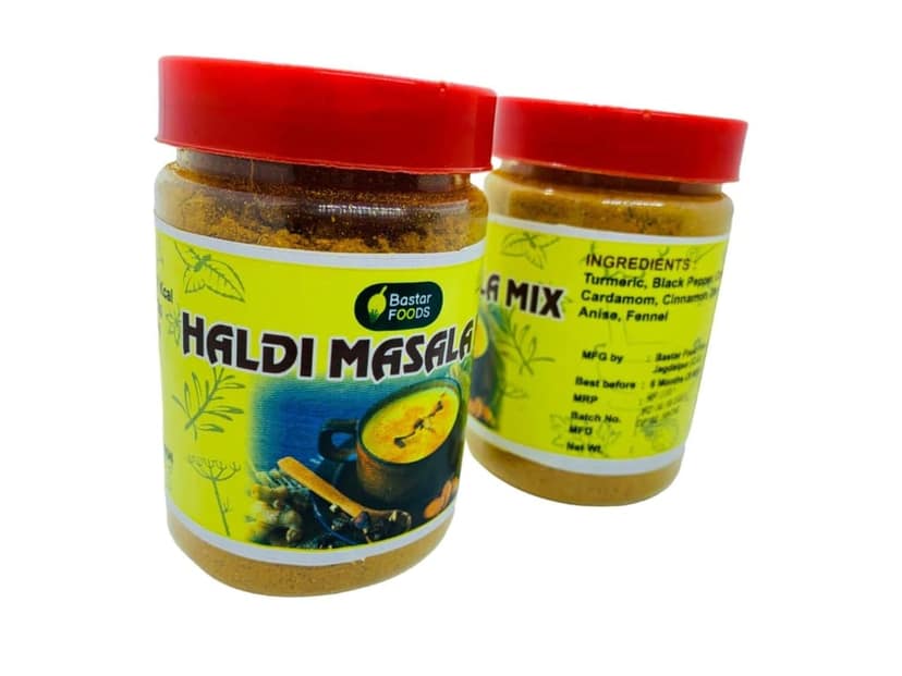 Bastar Food Golden Spice Ayurvedic Blend Pure Haldi Masala Mix | Hadli Masala Powder | Turmeric Chai Masala for Healthy and Happy Life | Non-GMO Gluten-Free view 3