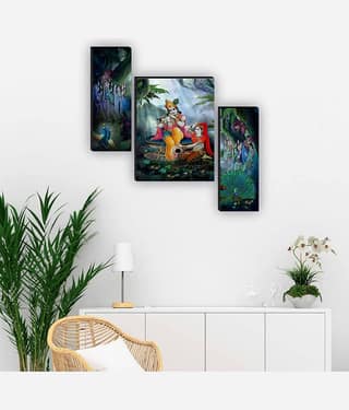 Saf radha krishna religious modern art MDF Painting Without Frame
