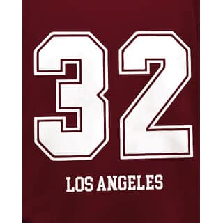 Ausk Mens Maroon Printed Cotton Blend Round Neck Oversized T-Shirt view 2