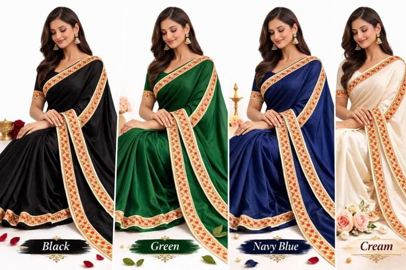 Multicolor Gota Patti Flower Lace Border Sewing Embroidery Ribbon Trim Golden Zari Cutwork Fabric Decoration Craft Clothes 3 Inch Width 9 Meter Roll For Saree Suit Bridal Dupatta Blouse Dress Choli Lehenga Anarkali Hijab Gown Kurti view 6