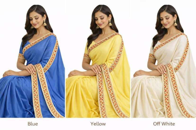 Multicolor Gota Patti Flower Lace Border Sewing Embroidery Ribbon Trim Golden Zari Cutwork Fabric Decoration Craft Clothes 3 Inch Width 9 Meter Roll For Saree Suit Bridal Dupatta Blouse Dress Choli Lehenga Anarkali Hijab Gown Kurti view 7