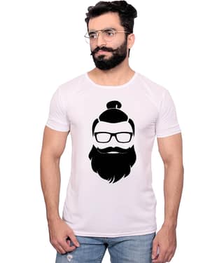 Nityanand Enterprises White Cotton Blend T-Shirt