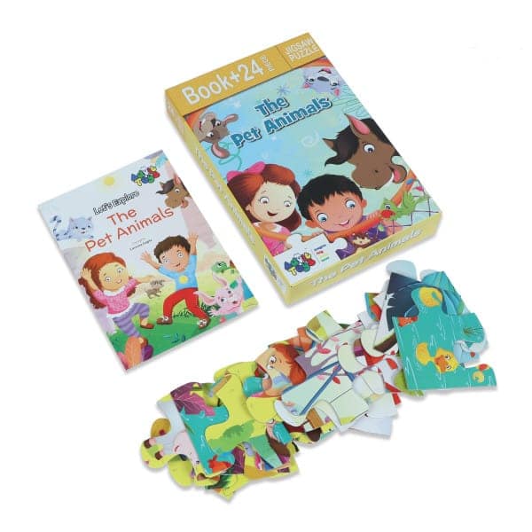 Advit Toys The Pet Animals Jigsaw Puzzle - 24 Piece + 16 Pages Educational Book view 2