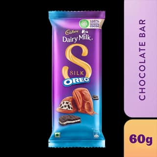 Cadbury Dairy Milk Silk Oreo Chocolate Bar, 60 G
