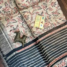 Pure Tussar Ghicha Printed Silk Saree view 4