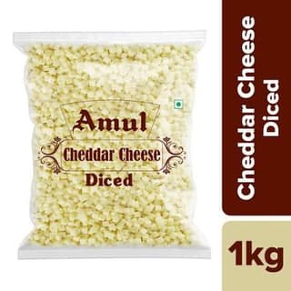 AMUL CHEDDAR CHEESE DICED 1KG