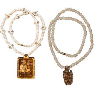 Abhimantrit-Bageshwardham Mala Hanuman Ji Tulsi Mala Beads Wood Necklace