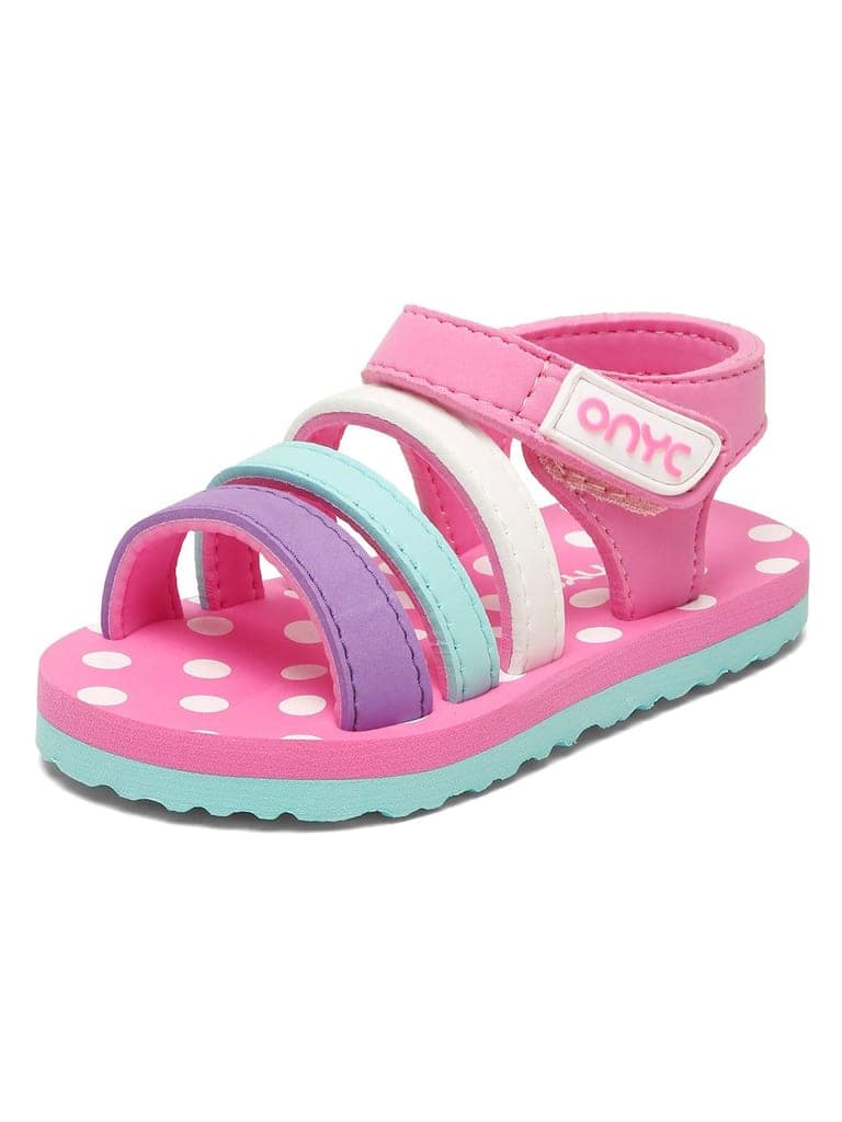 ONYC Premium Butterscotch Kids Sandals for Girls (Pink) view 3
