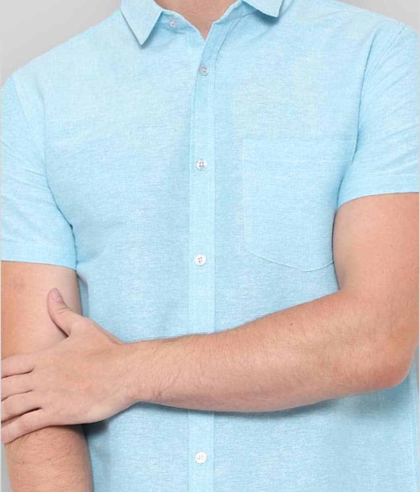 Latest Chikan - Green Cotton Blend Regular Fit Men's Casual Shirt (Pack of 1) view 2