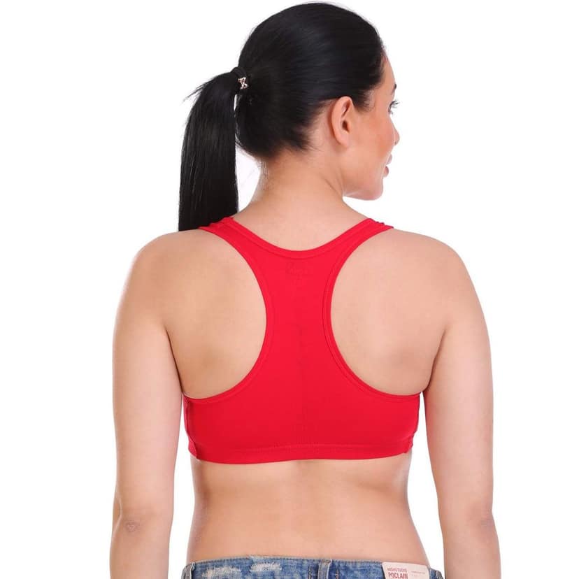 SONA Vibekart Women's Cotton Seamless Non Padded Racerback Sports Bra view 3