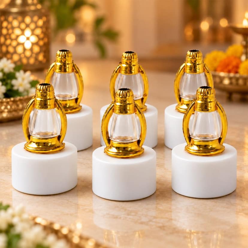 Mini Lantern LED Decorative Candle Lamps for Festive Home Decor (6 Pc Set) view 3