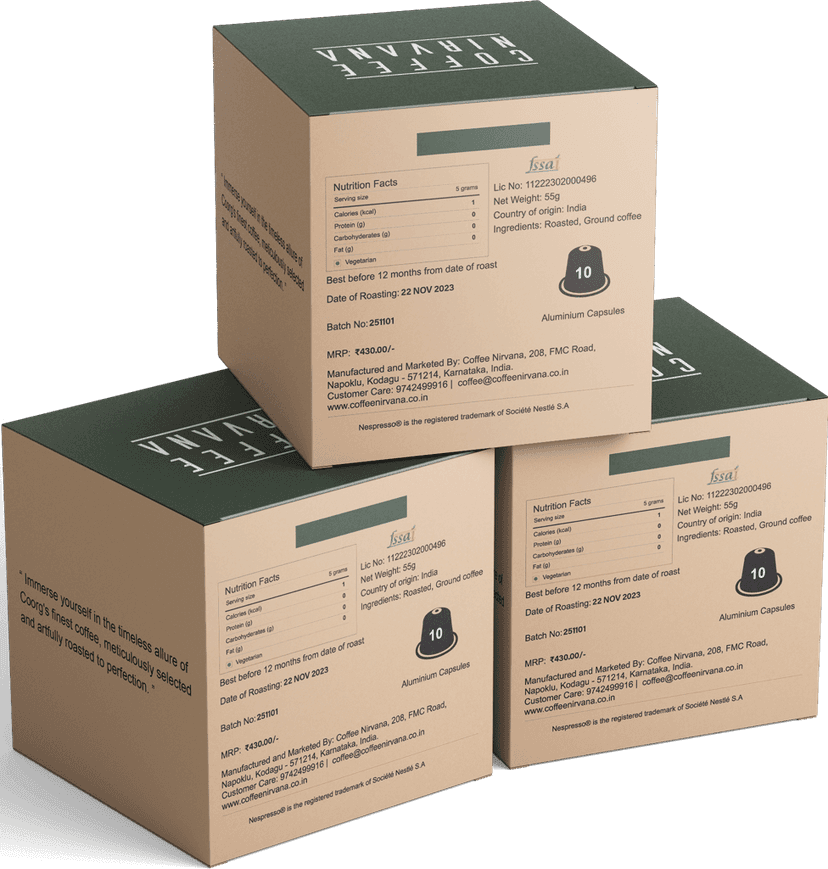 Coffee Nirvana, Blend, Box of 10, Nespresso Compatible Aluminum Capsules view 2