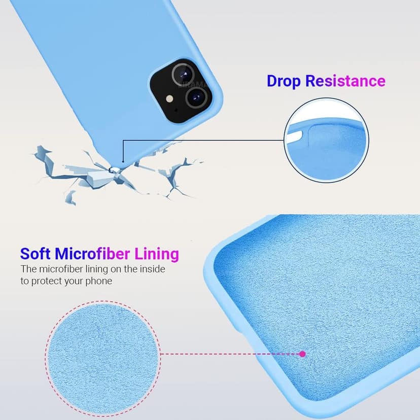 LIRAMARK Liquid Silicone Soft Back Cover Case for Apple iPhone 11 view 5