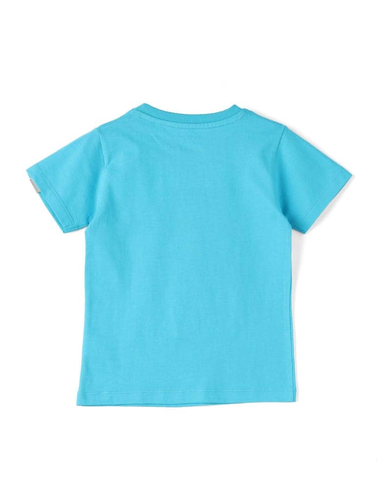 Boys T shirt Cotton Scuba Blue Rock Star view 4