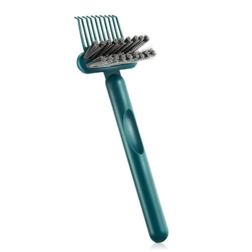 2-in-1 Hair Brush Cleaner Tool - Professional Hair Brush Rake and Bristle Brush Combo - Efficient Hair Remover for Dust, Lint, and Tangled Hair - Essential Home & Salon Brush Maintenance Accessory view 2